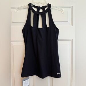 New Lorna Jane Misha black Excel cut out yoga active tank top. Size small